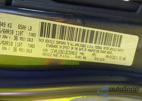 2016 Jeep Grand Cherokee Limited from USA, damaged, VIN 1C4RJEBG1GC320612